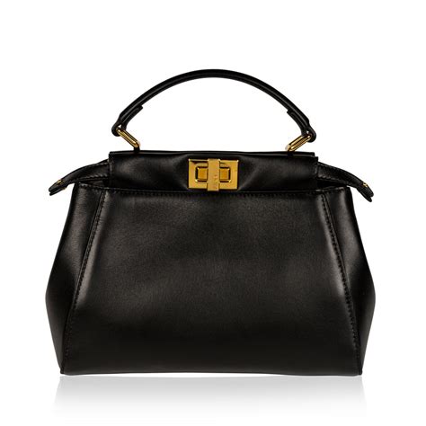 fendi peekaboo black mini|fendi peekaboo mini price.